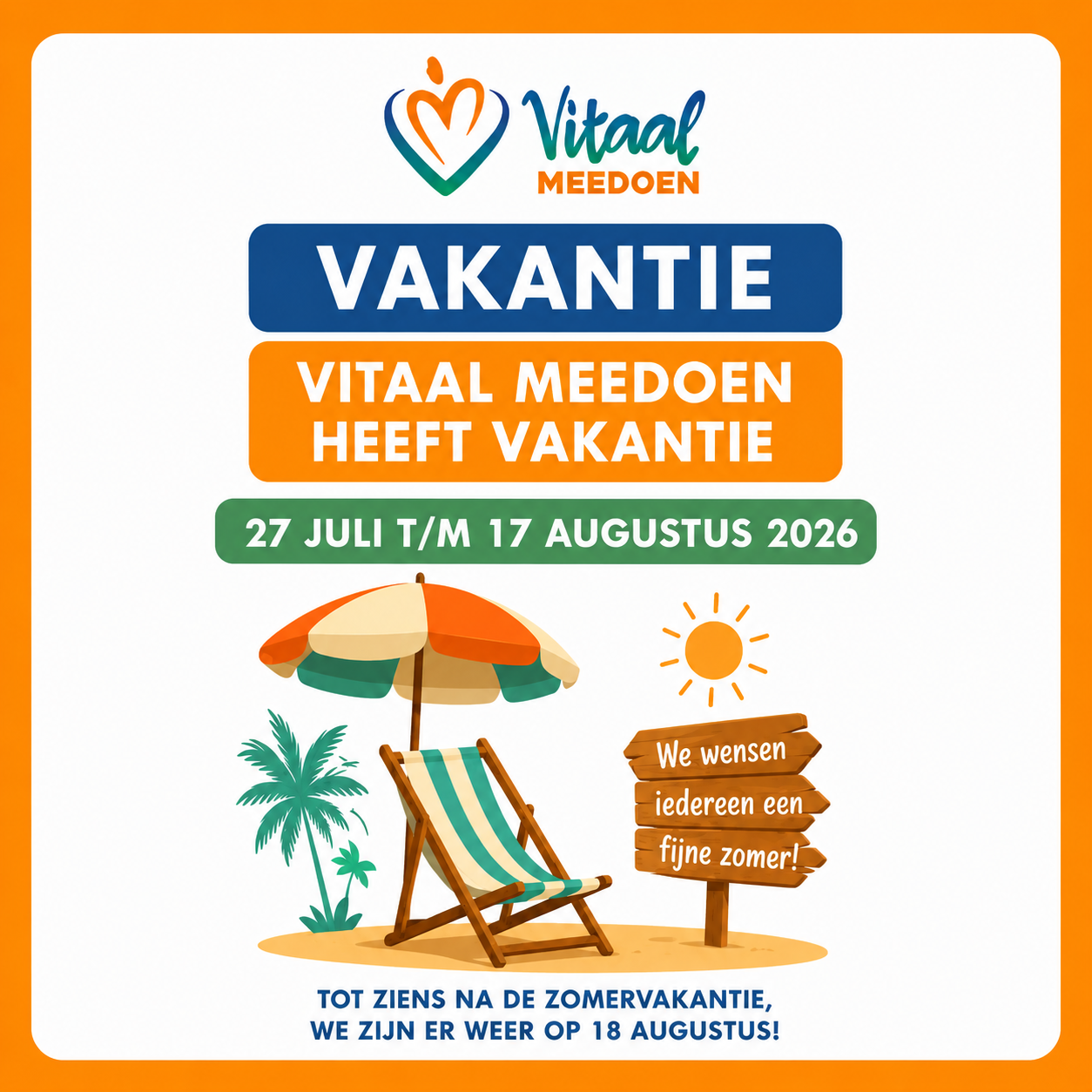 vakantie aankondiging 2026